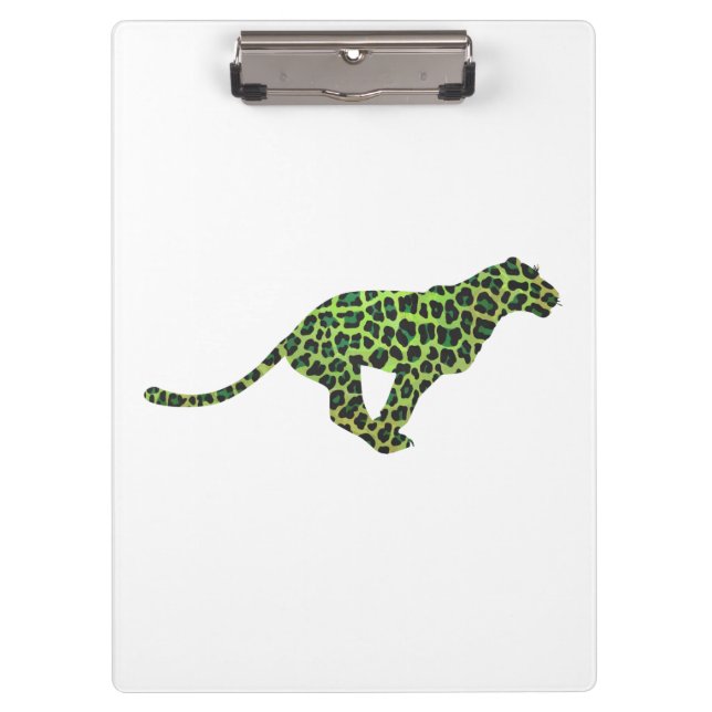 Carpeta De Pinza Leopard Black and Green Silhouette (Anverso)