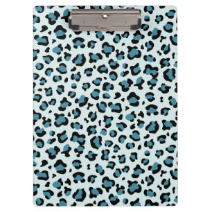 Carpeta De Pinza Leopard Print, Leopard Spots, Blue Leopard