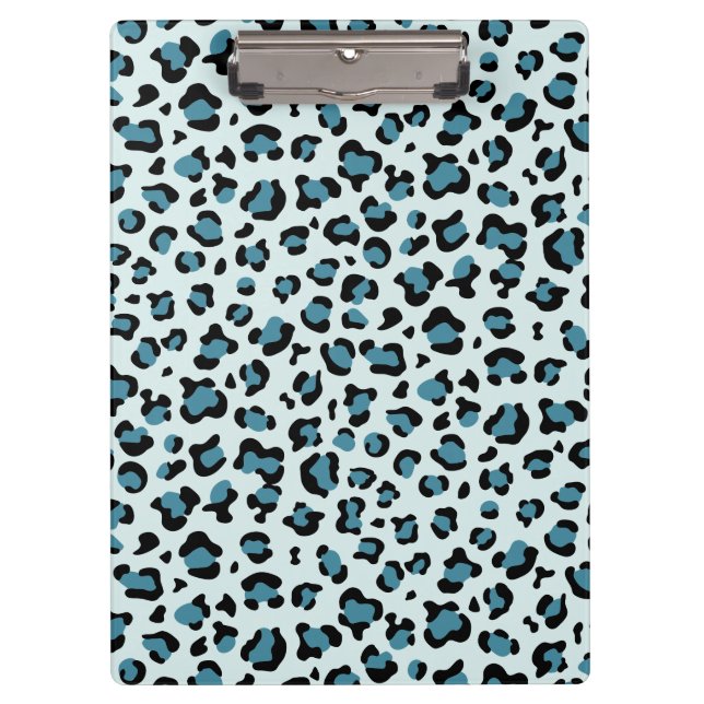 Carpeta De Pinza Leopard Print, Leopard Spots, Blue Leopard (Anverso)