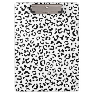 Carpeta De Pinza Leopard Print, Leopard Spots, Negro Y Blanco