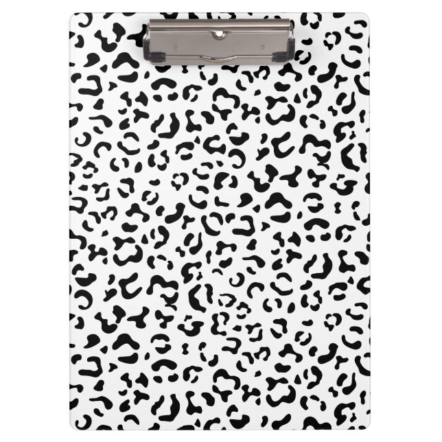 Carpeta De Pinza Leopard Print, Leopard Spots, Negro Y Blanco (Anverso)