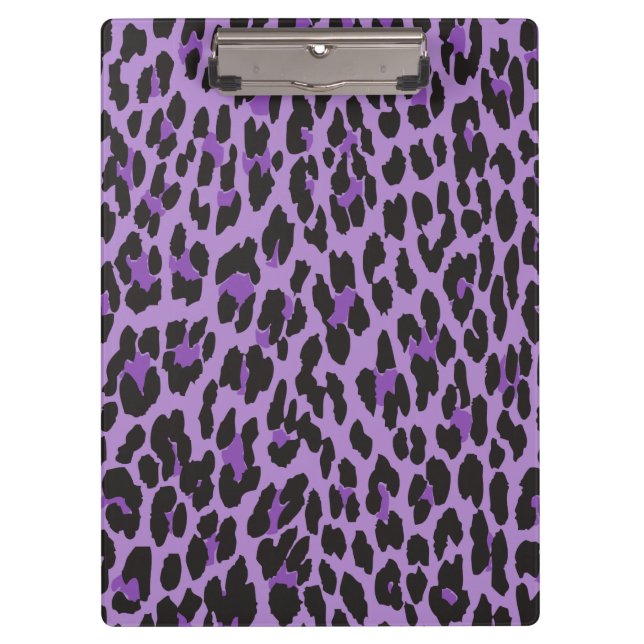 Carpeta De Pinza Leopard Print, Leopard Spots, Purple Leopard (Anverso)