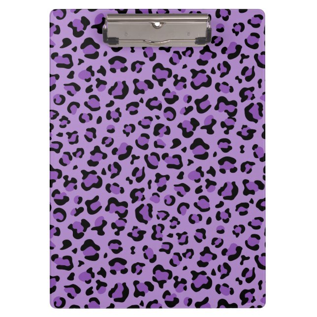 Carpeta De Pinza Leopard Print, Leopard Spots, Purple Leopard (Anverso)