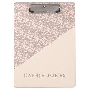Carpeta De Pinza Leopard Print Peach Rosa Business Elegante