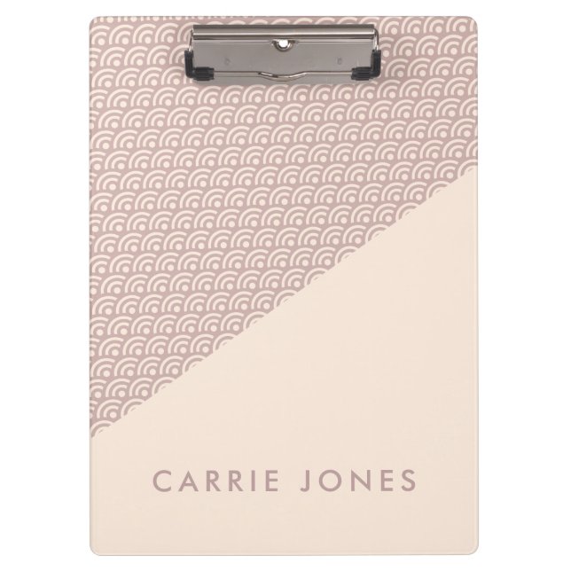Carpeta De Pinza Leopard Print Peach Rosa Business Elegante (Anverso)