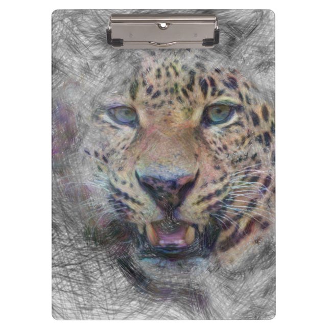 Carpeta De Pinza leopardo de animales artísticos (Anverso)