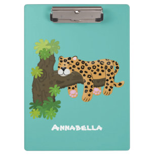 Carpeta De Pinza Leopardo lindo durmiendo en un ilustracion de pers