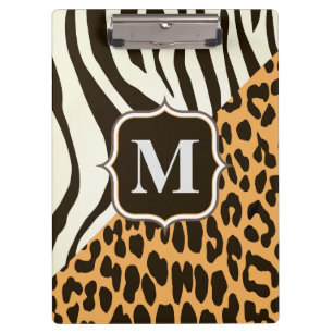 Carpeta De Pinza Leopardo y cebra