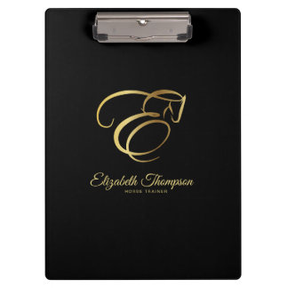 Carpeta De Pinza Letra monograma E caballo