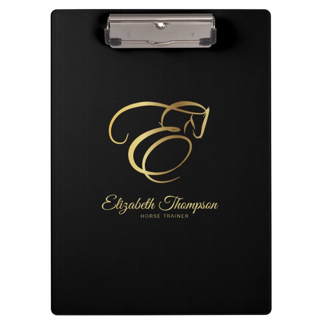 Carpeta De Pinza Letra monograma E caballo (Anverso)