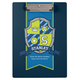 Carpeta De Pinza Letra Stanley S nombre escudo del oso que signific