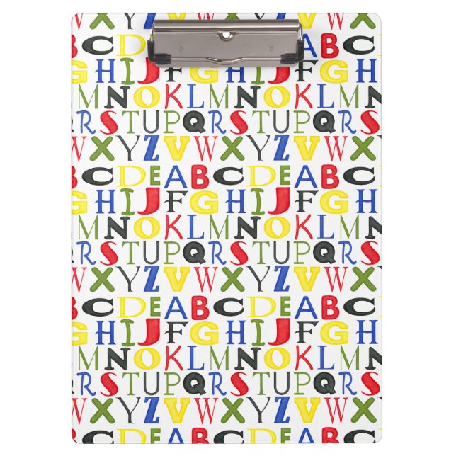 Carpeta De Pinza Letras brillantemente coloreadas de Megan Meagher (Anverso)