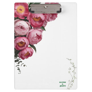 Carpeta De Pinza Letrero de bienvenida de boda floral rosa elegante