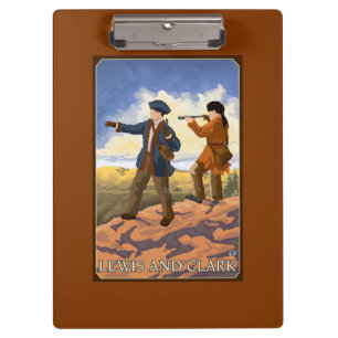 Carpeta De Pinza Lewis y Clark que exploran el oeste