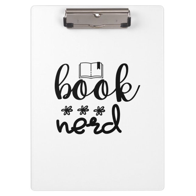 Carpeta De Pinza Leyendo Nerd libro de arte (Anverso)