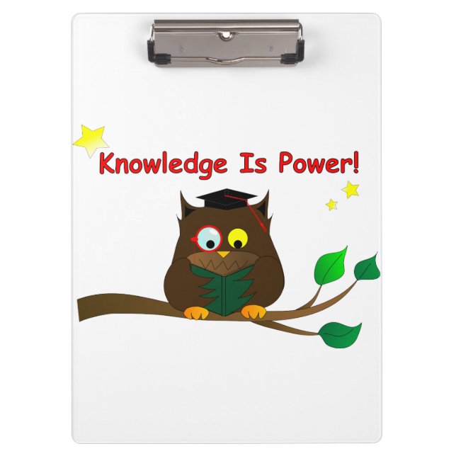 Carpeta De Pinza Leyendo Wise Owl (Anverso)