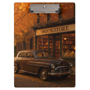 Carpeta De Pinza Librería y auto Vintage Fall/Otoño