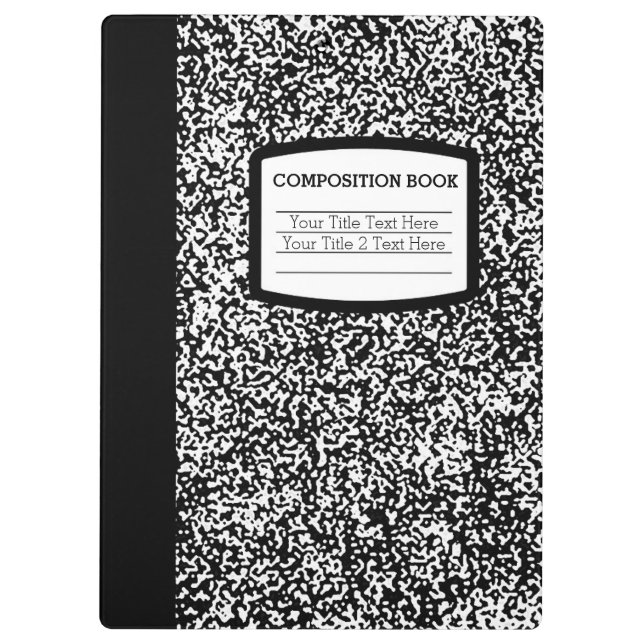 Carpeta De Pinza Libro de composición de personalizados Escuela/Pro (Reverso)