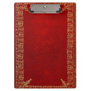 Carpeta De Pinza Libro De Oro Rojo Y Dorado Caído