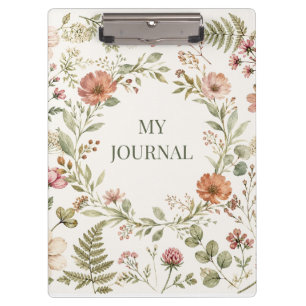 Carpeta De Pinza Libro de Recetas Florales Botánicas Elegantes
