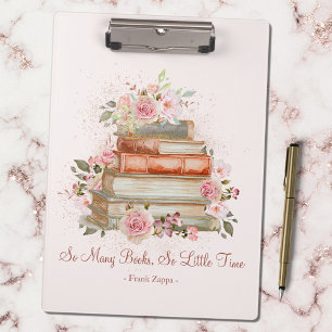 Carpeta De Pinza Libros de Citas Personalizadas y Rosas Rosadas Flo