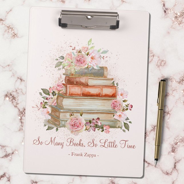 Carpeta De Pinza Libros de Citas Personalizadas y Rosas Rosadas Flo (In situ)