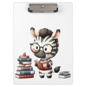 Carpeta De Pinza Libros de lectura de cebra.