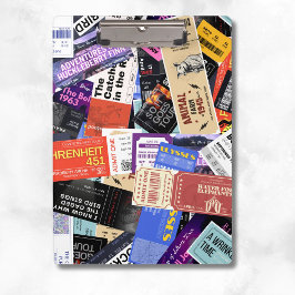 Carpeta De Pinza Libros Prohibidos Añaden Nombre Colorido Divertido