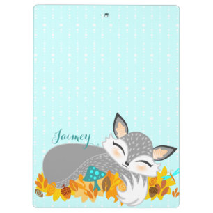 Carpeta De Pinza Lil Foxie Cub - tablero de encargo lindo
