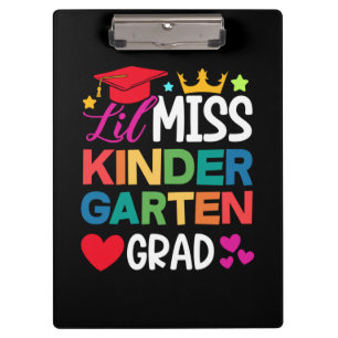 Carpeta De Pinza Lil Miss Kindergarten Grad Prek Graduación