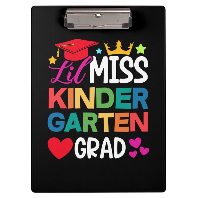 Carpeta De Pinza Lil Miss Kindergarten Grad Prek Graduación (Anverso)