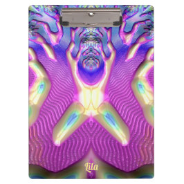 Carpeta De Pinza LILA ~ BIZARRE 3D! ~ original azul amarillo rosado