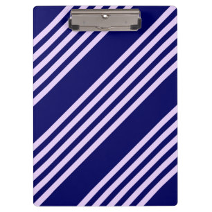Carpeta De Pinza Lila púrpura y azul marino patrón de cinco rayas