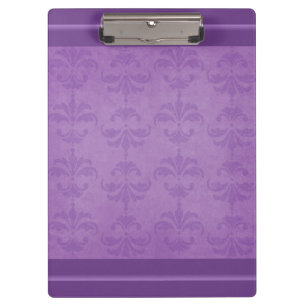 Carpeta De Pinza Lilac Damask