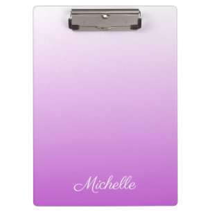 Carpeta De Pinza Lilac púrpura oscuro nombre personalizado