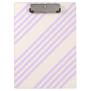 Carpeta De Pinza Lilac púrpura y beige cinco rayas patrón