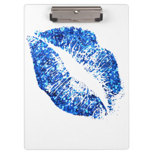 Carpeta De Pinza Límites Purpurinas azules #2