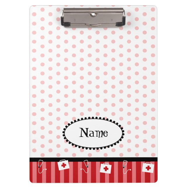Carpeta De Pinza Lindo, adaptable, rojo, médico (Anverso)