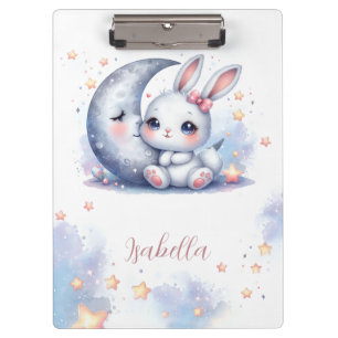 Carpeta De Pinza lindo conejito y la luna