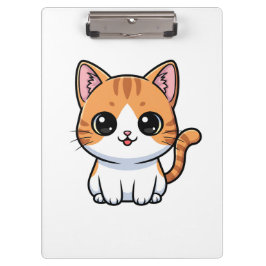 Carpeta De Pinza Lindo gatito atigrado naranja personaje