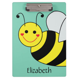 Carpeta De Pinza Lindo manosee la abeja personalizada
