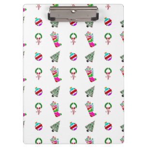 Carpeta De Pinza Lindo patrón navideño
