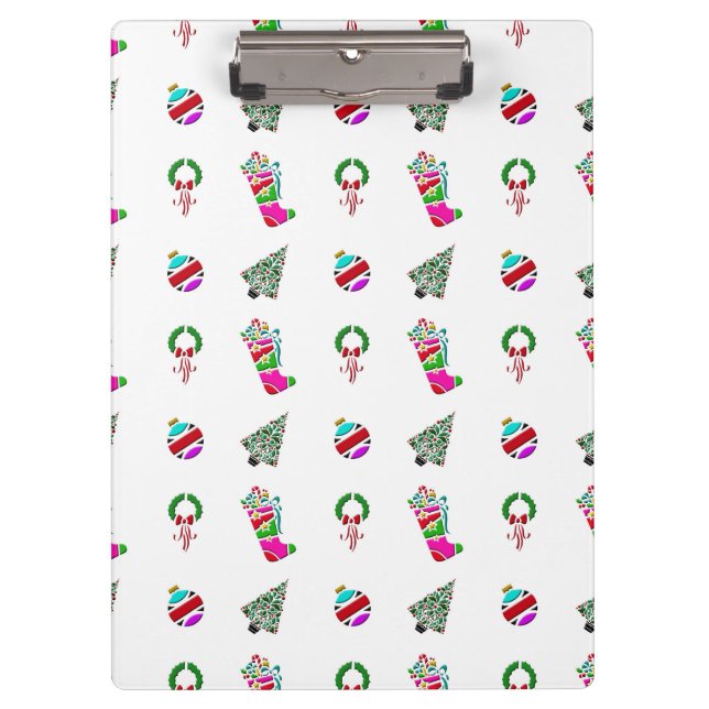 Carpeta De Pinza Lindo patrón navideño (Anverso)