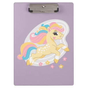 Carpeta De Pinza Lindo unicornio amarillo