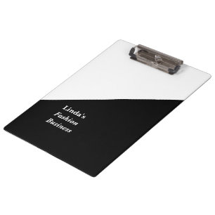 Carpeta De Pinza Línea diagonal en blanco y negro