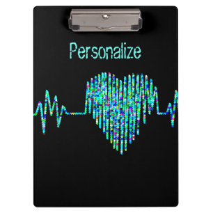 Carpeta De Pinza Línea EKG para el corazón