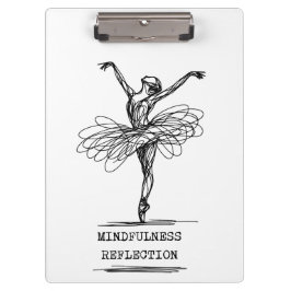 Carpeta De Pinza Línea minimalista de arte Ballerina Dance Design