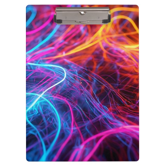 Carpeta De Pinza Líneas de Neon (Anverso)