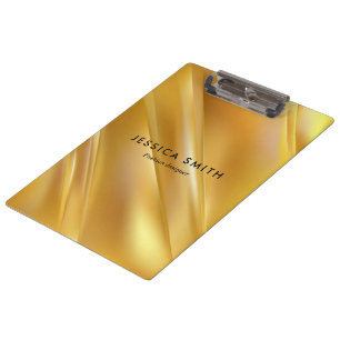 Carpeta De Pinza Líneas diagonales de gradiente dorado
