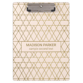 Carpeta De Pinza Líneas geométricas de oro